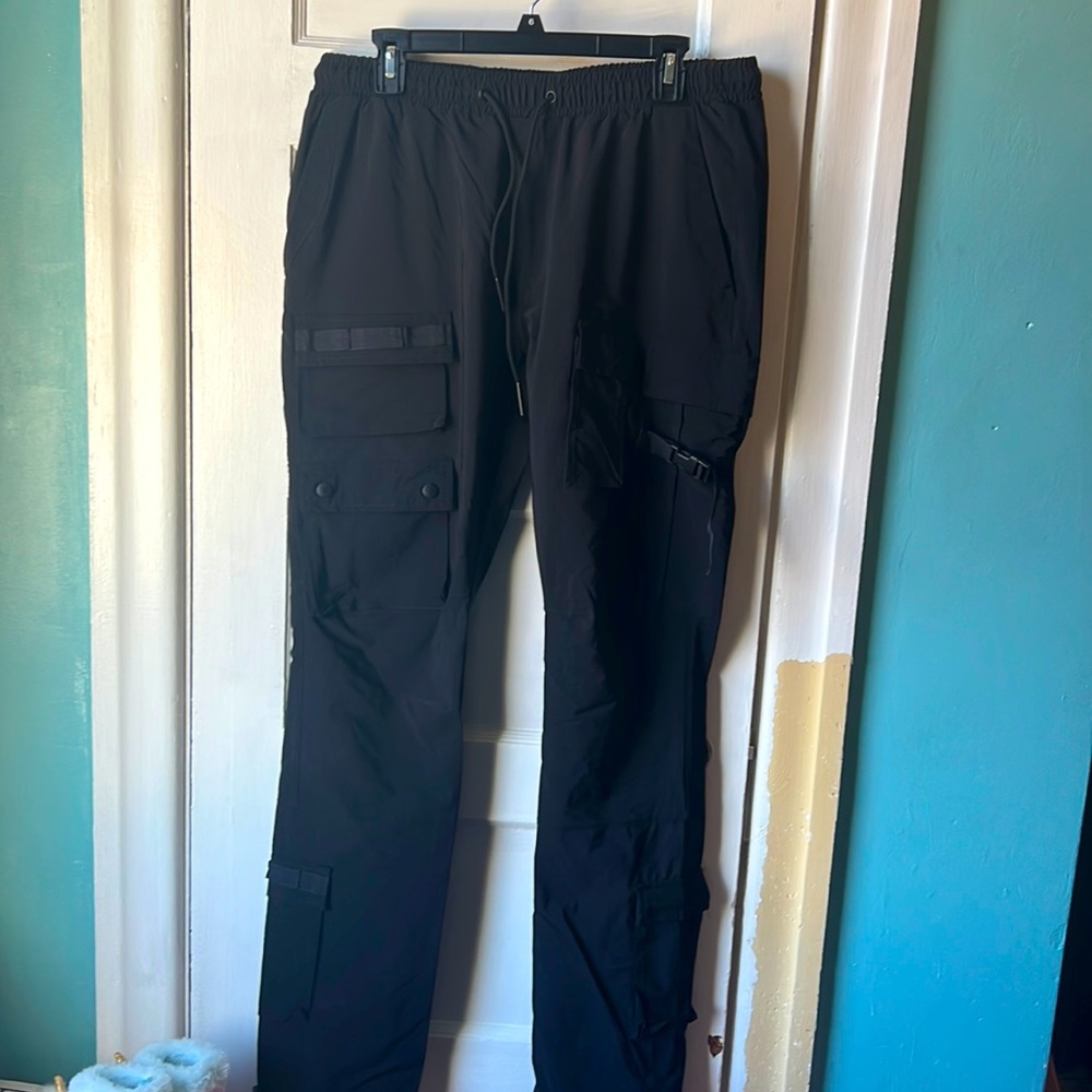 Fashion Nova Men's Black Track Pants Active Joggers Size XL